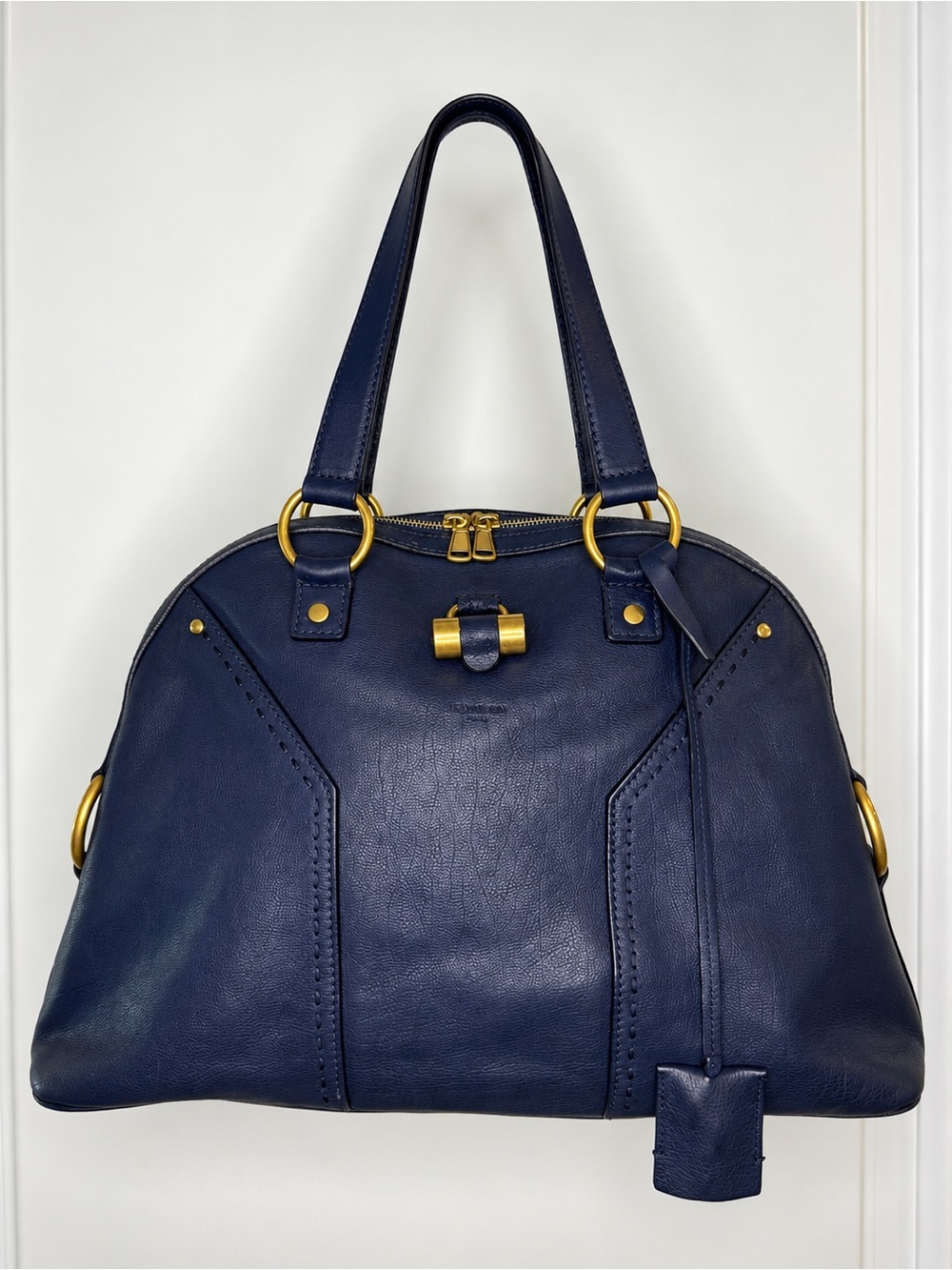 YSL Muse Leather Bag (Navy)